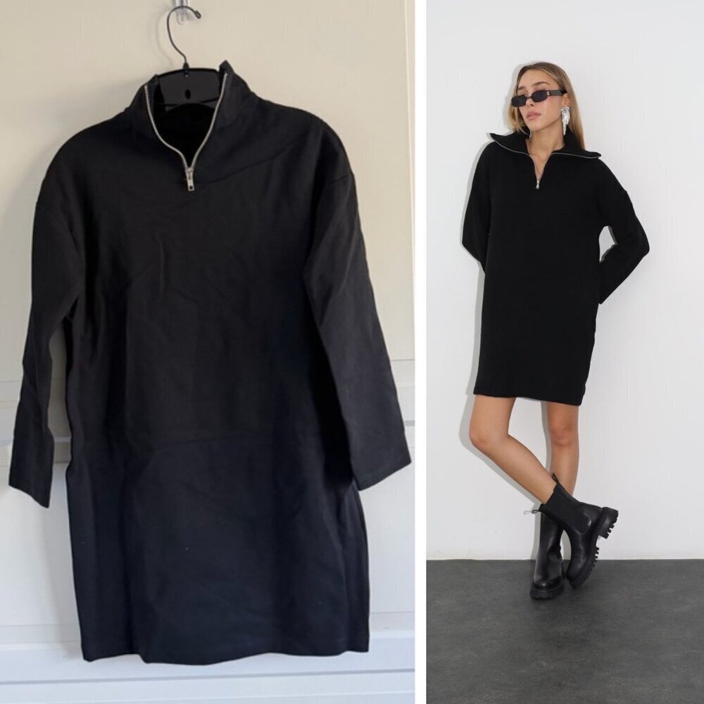 Emerson Frye Black Long Sleeve Mini Dress Size XXS 23066
